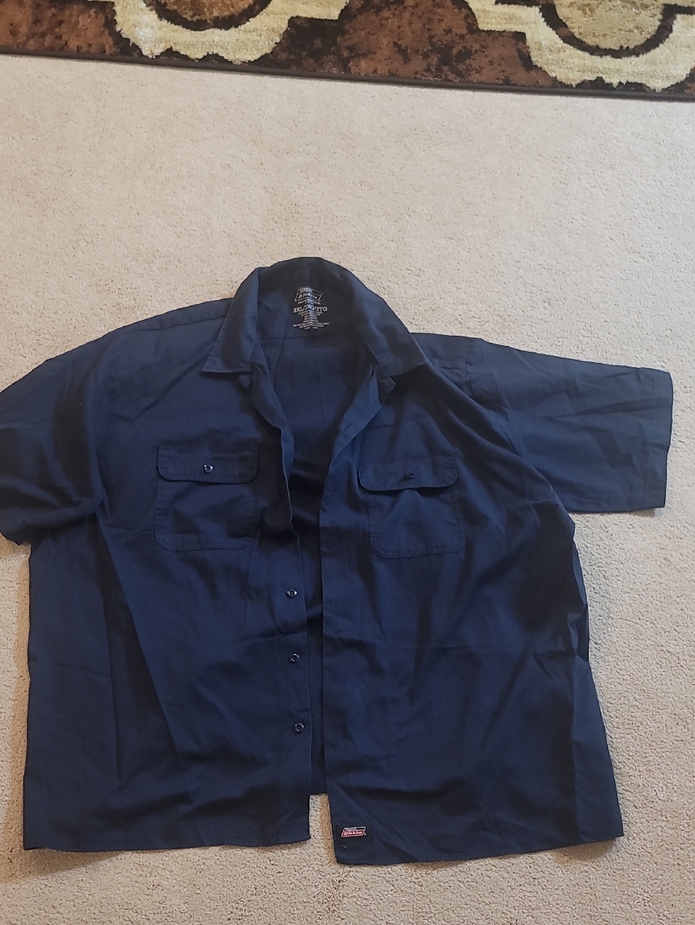 Dickies Navy Short-Sleeve Work Shirt Jacket